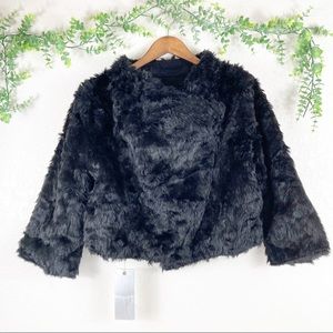 VERO MODA Faux Fur Crop Fuzzy Jacket